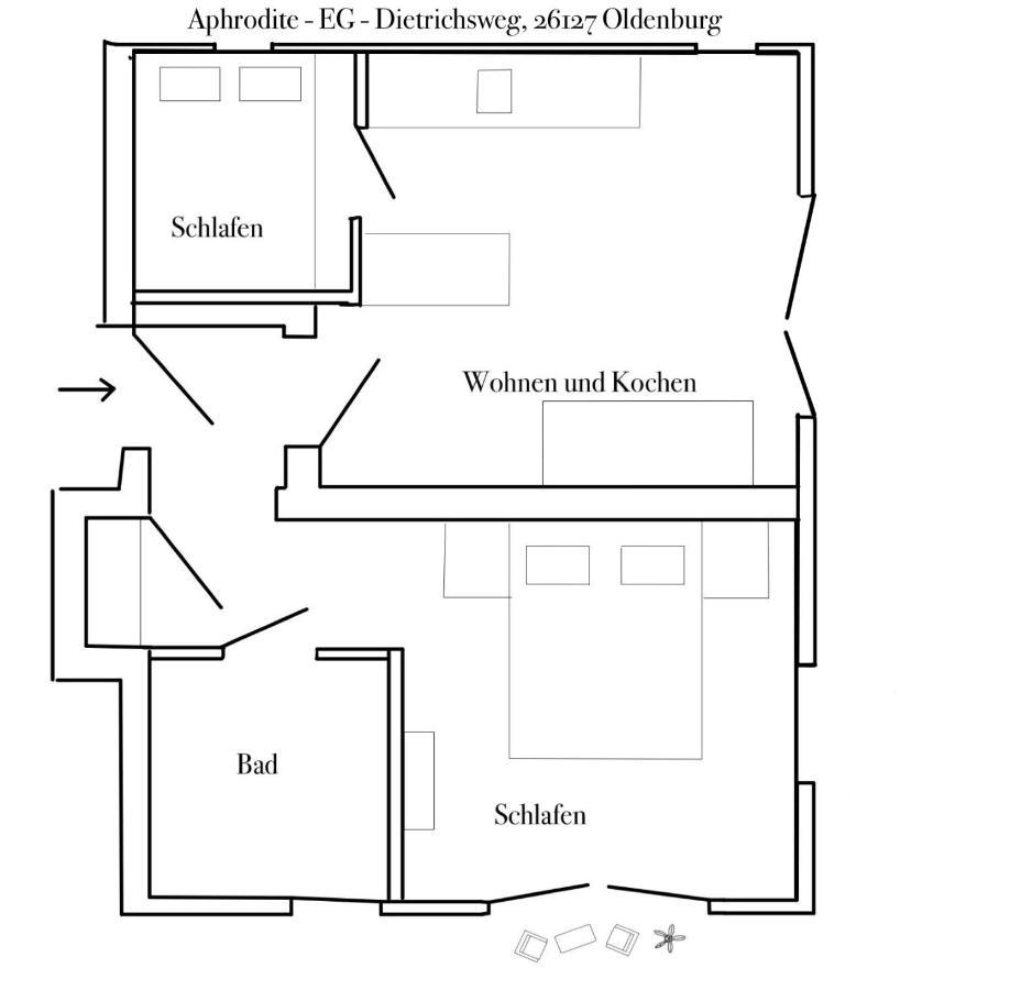 Apartment Prinzessin Aphrodite - Zimmerprinzen Олденбург Екстериор снимка